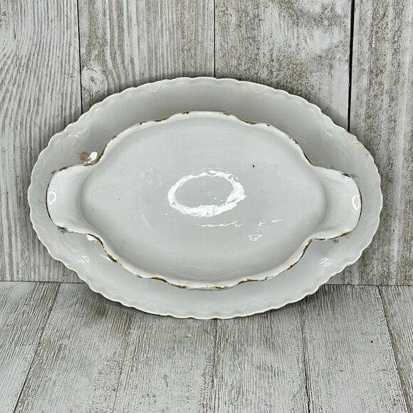 Antique Schönwald R.S.A.G. Bavaria Porcelain Covered Serving Dish, Platter, & Gr - Picture 7 of 14